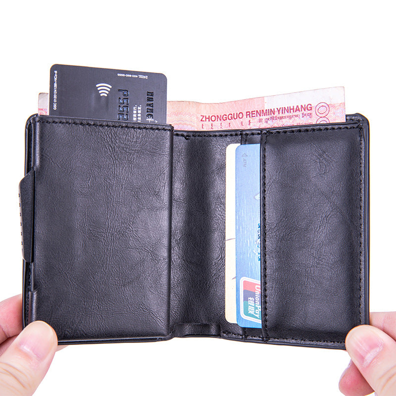 RFID Men's wallet with air tag pouch