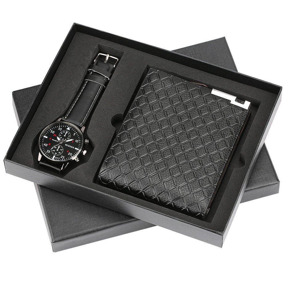 Men's gift set exquisite packaging watch wallet set
