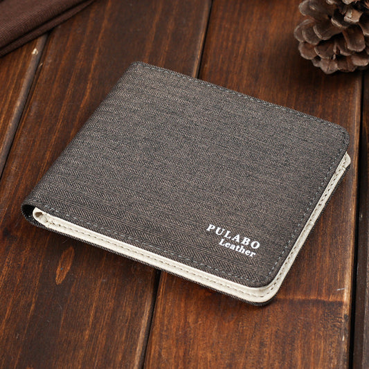 Mens Short Denim Fabric Wallet